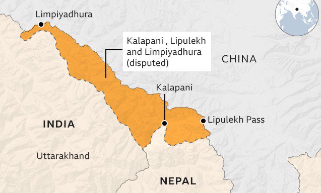 india nepal lepulekh kali river 