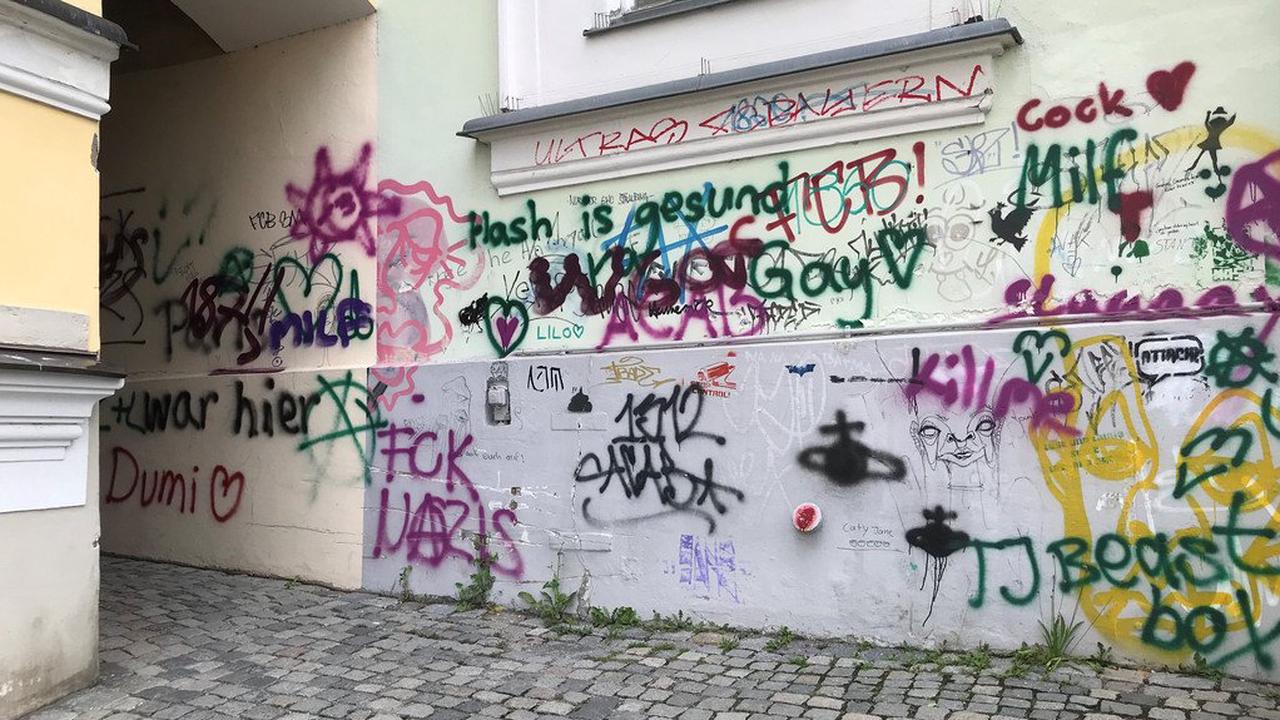 Ärger um Graffiti-Parolen in Passau: Stadt will durchgreifen