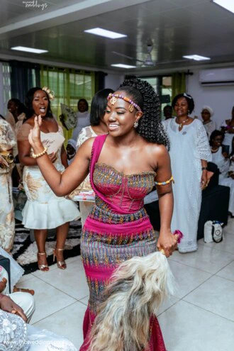 Beautiful traditional wedding photos drop as Ghanaian couple marry in grand style