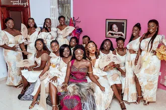 Beautiful traditional wedding photos drop as Ghanaian couple marry in grand style