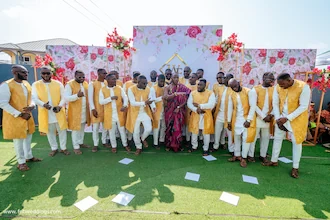 Beautiful traditional wedding photos drop as Ghanaian couple marry in grand style