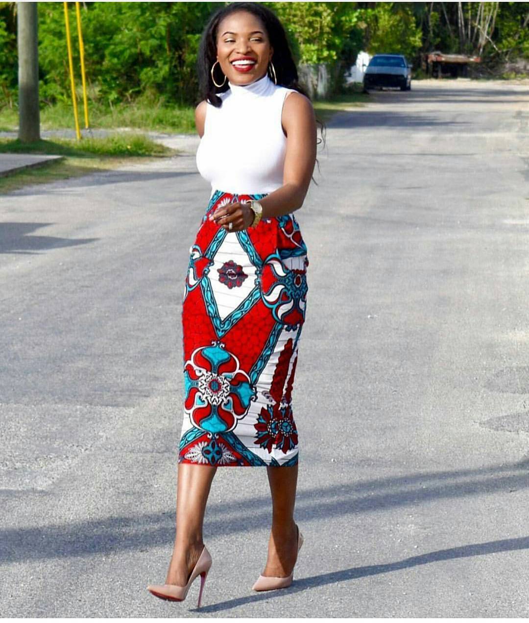 ankara pencil skirt styles