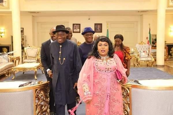 Gov. Wike Receives Goodluck Jonathan And Mama Peace In Rivers