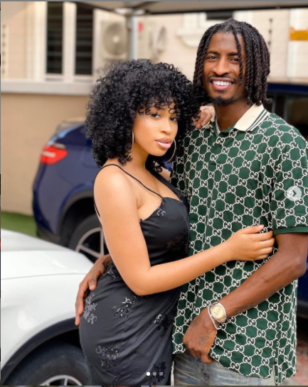 Lovely new photos of footballer Peter Olayinka and his fiancee, actress Yetunde Barnabas?