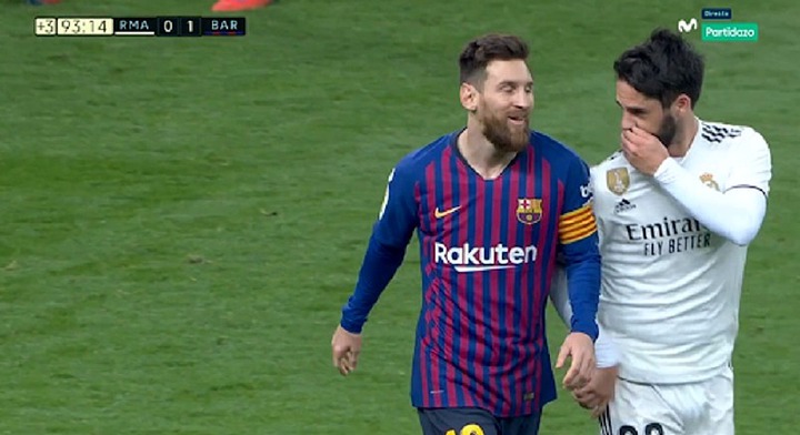 What did Isco say to Messi in El Clasico?