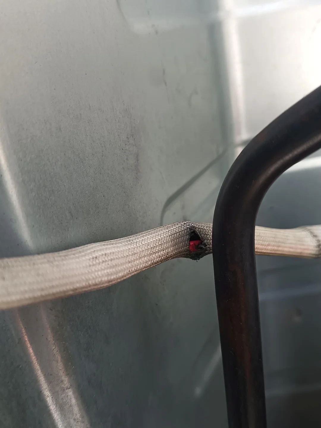 A worn wire.