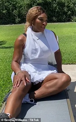 Serena squared: Serena Williams posted an ingenious social media clip on Wednesday in which she simulated a tennis game on grass against herself, as it cut between shots of the 38-year-old tennis pro in both red and white outfits
