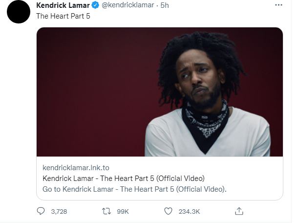 dd079c1fdc1049c69c653a836bff49f6?quality=uhq&resize=720 West Coast Rapper, Kendrick Lamar returns with a new song "The Heart Part 5"