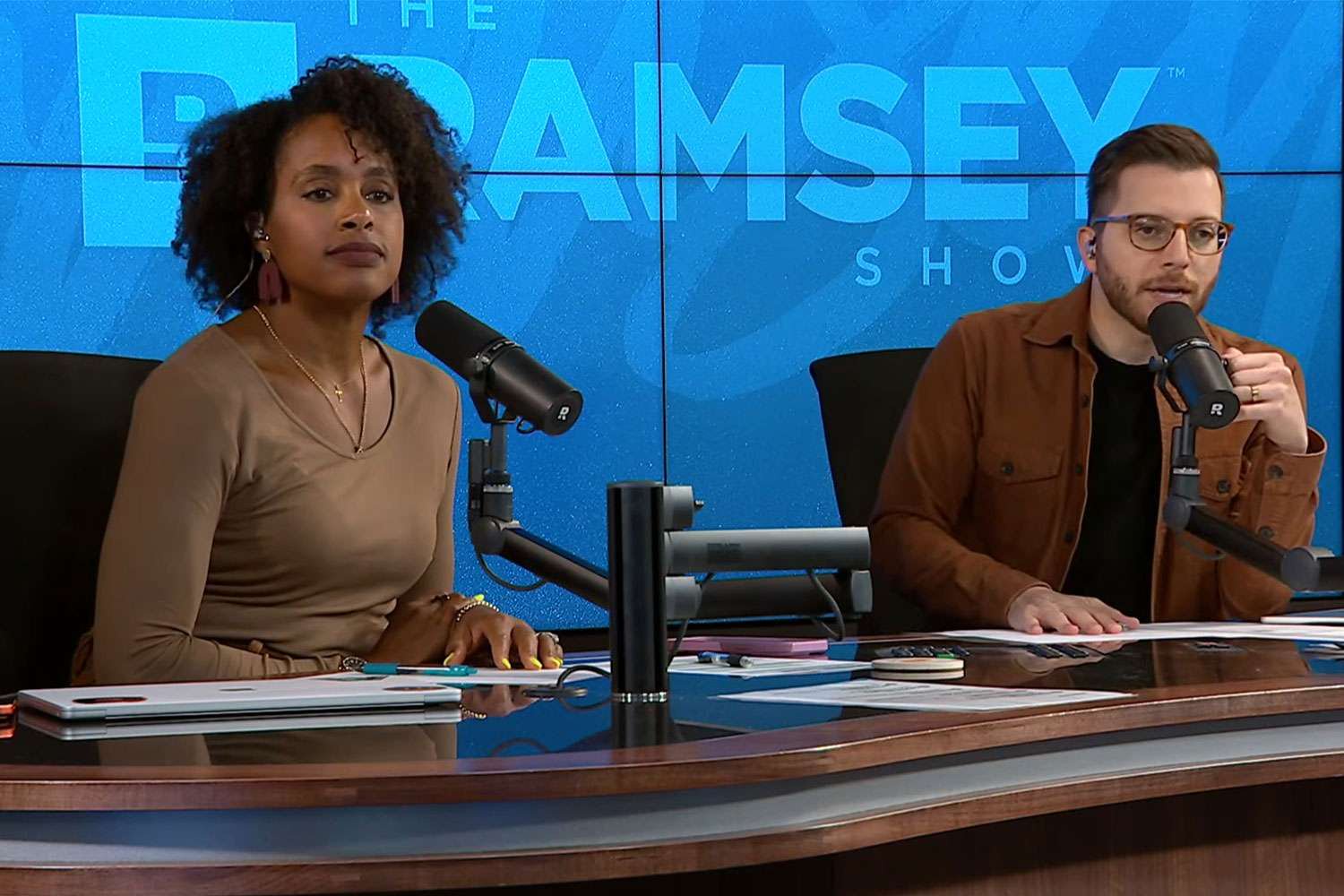 Jade Warshaw and George Kamel.Credit: The Ramsey Show/YouTube
