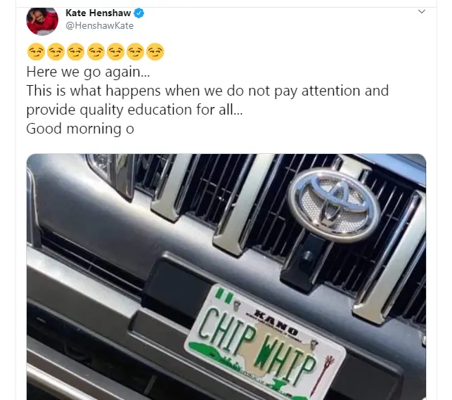 Kate Henshaw mocks Kano 'Chief Whip' who wrote 'Chip Whip' on his number, says its what you get for not paying attention to quality education lindaikejisblog 1