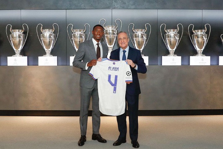 David Alaba unveiled as a Real Madrid player and handed No.4 shirt (Photos)