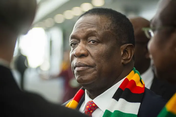 Zimbabwean President Emmerson Mnangagwa on the opening day of the World Economic Forum on Africa in Cape Town, SA, September 4 2019. Picture: BLOOMBERG/WALDO SWIEGERS.