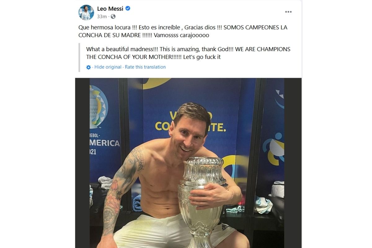 Roblox Game Facebook Facebook S Epic Translation Gaffe On Lionel Messi S Post After Argentina Win Copa America Opera News