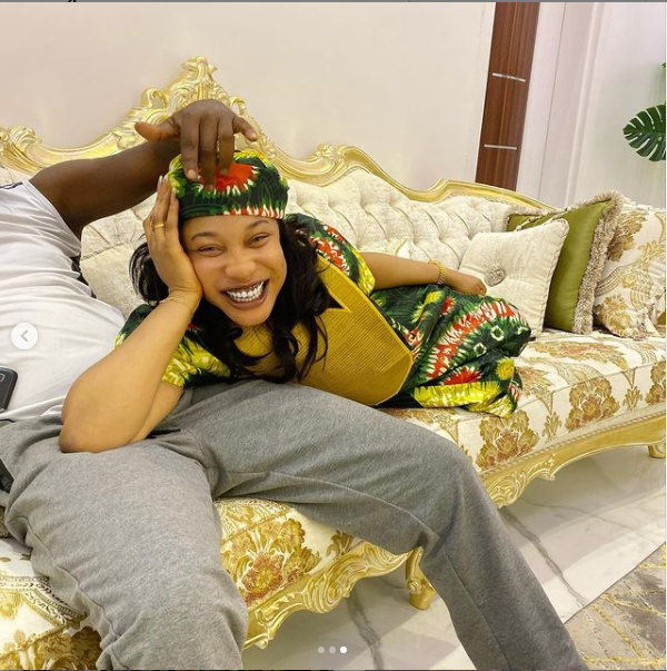 Tonto Dikeh shares loved-up photos with her man Prince Kpokpogri