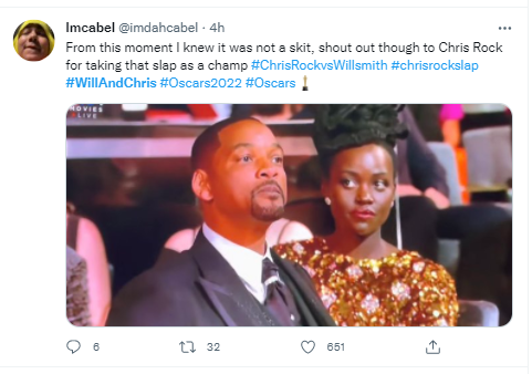 Celebrities, fans react to Will Smith slapping Chris Rock at the Oscars