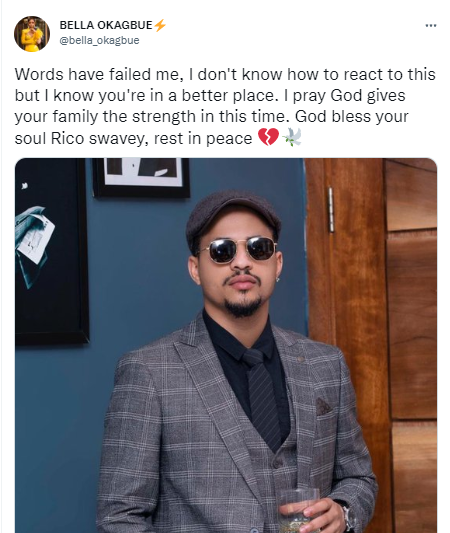 Celebrities mourn?reality star Rico Swavey following his death after car accident 