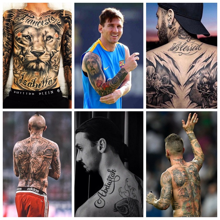 Top 10 most Tattooed Footballers in Europe, No 1 has 42 Tattoos (See