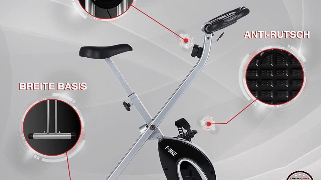 Ultrasport F-Bike/F-Rider Basics – klappbarer Hometrainer mit LCD Display für 77,86€ (statt 120€)