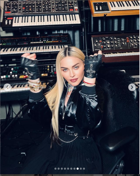  Madonna, 63, strikes sexy poses as she shares raunchy photos from recording studio