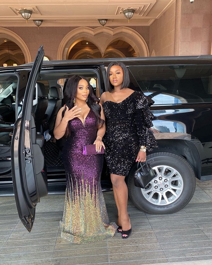 “Your outfit is terrible” Fans blast Chioma's Outfit worn to Davido's Brother's wedding at Dubai.
