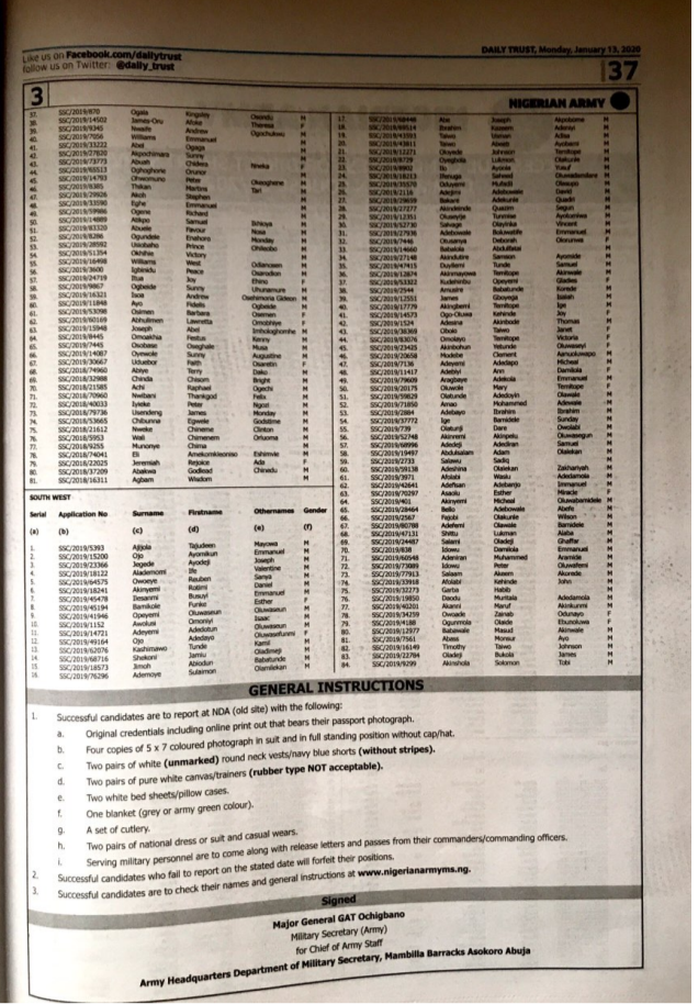 nigerian-army-shortlisted-candidates-2020-ss-dssc-pdf-full-list