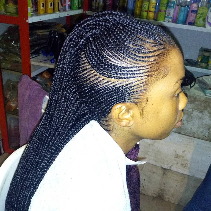 Ladies Latest Simple Ghana Weaving Hairstyles In Nigeria