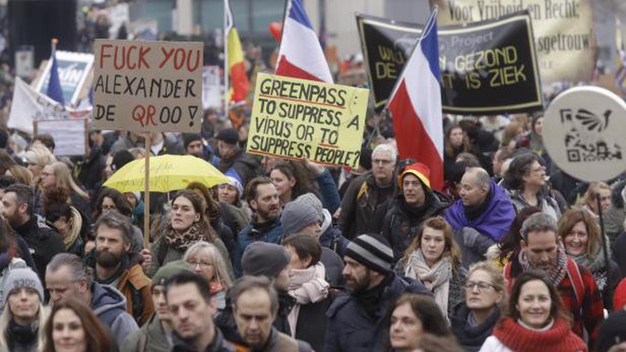 Zehntausende demonstrieren in Brüssel gegen Corona-Maßnahmen
