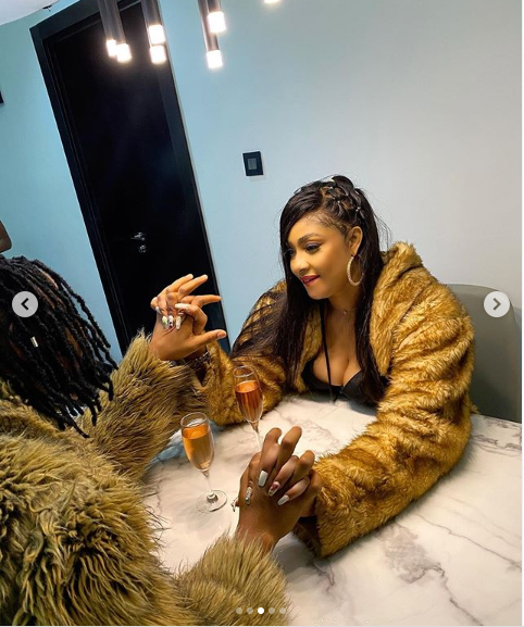 Newly engaged Angela Okorie shares new loved-up photos with her fiance