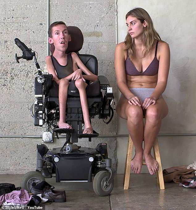 wheelchair and his able-bodied wife picture