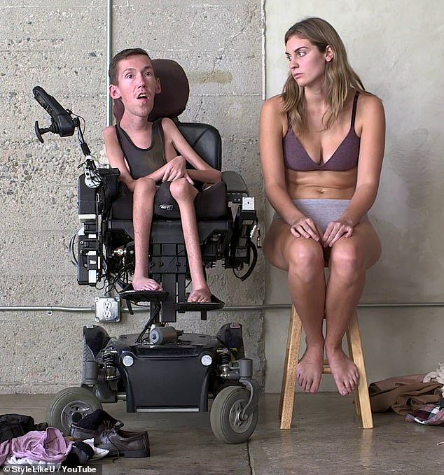 wheelchair and his able-bodied wife picture