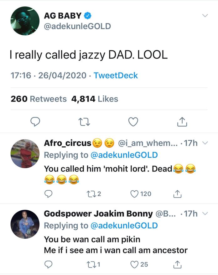 Adekunle Gold’s tweet