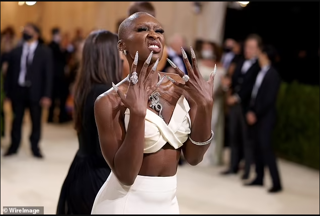 British-Nigerian actress, Cynthia Erivo reveals she flew her nail tech to perfect her striking looks for 2021 Met Gala (photos)