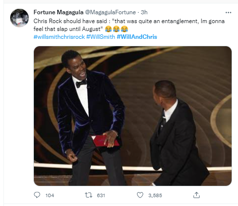 Celebrities, fans react to Will Smith slapping Chris Rock at the Oscars