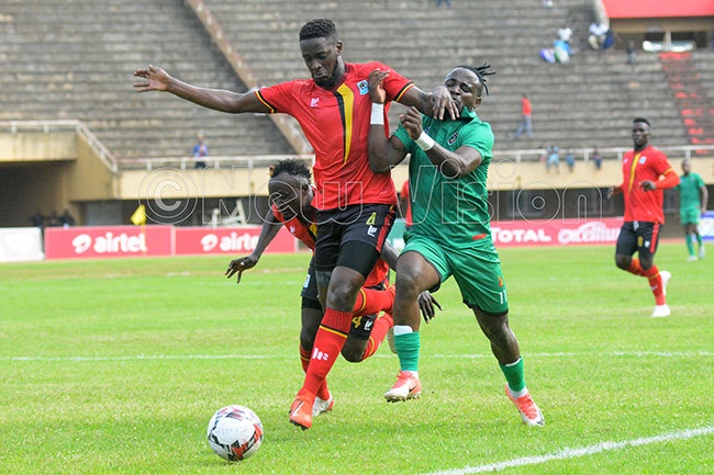  ranes icholas adada and  urushid uuko  center fend off alawis ellings hango abadhino during an  qualifier at amboole ovember 17 2019 ranes won 20 hoto by ichael subuga