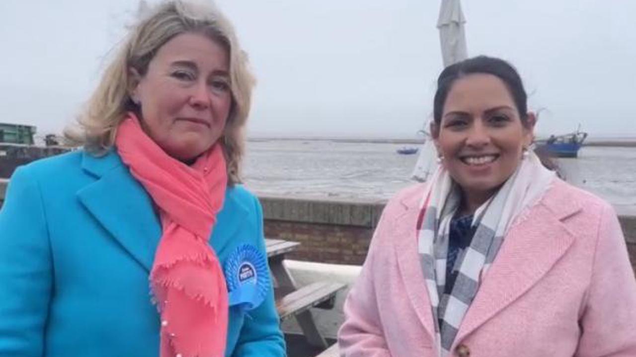 Home Secretary joins Southend West candidate Anna Firth on campaign trail