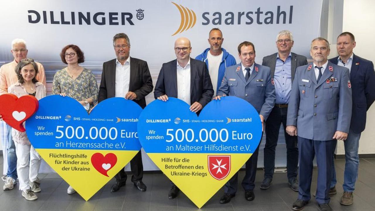 Dillinger und Saarstahl spenden eine Million für Ukraine-Hilfe