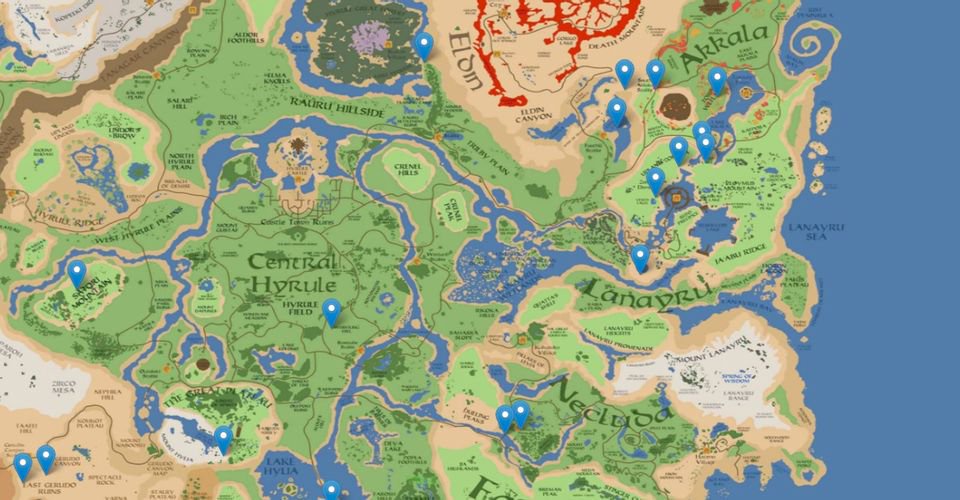 Breath Of The Wild Hyrule Map Fan Makes Legend Of Zelda: Breath Of The Wild Map Of Hyrule Google Map -  Opera News
