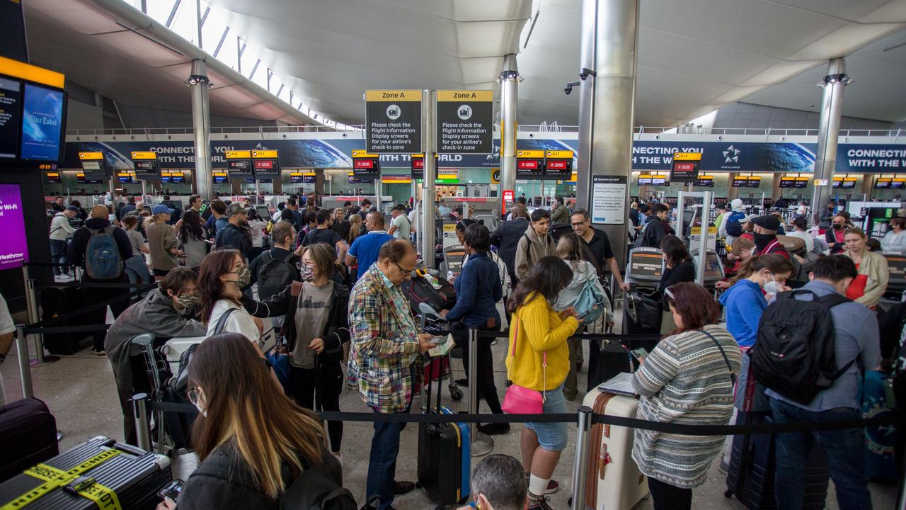 Travel chaos as departures are STOPPED at Heathrow & passengers are forced to wait hours for baggage