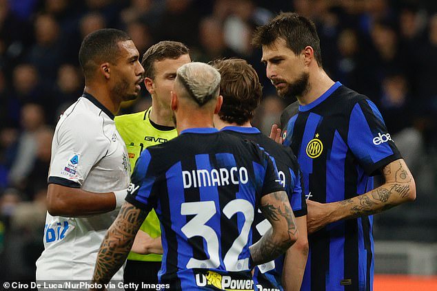 Francesco Acerbi LEAVES Italy camp after allegedly racially abusing Juan  Jesus in draw during Inter Milan's draw with Napoli... with Brazilian  revealing defender has apologised after 'going over the top with his