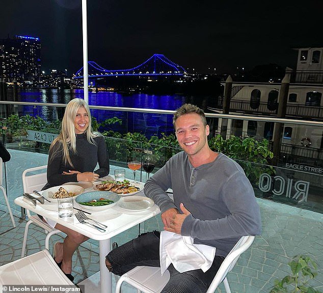 Still In The Honeymoon Period Home And Away Star Lincoln Lewis And Girlfriend Pandora Bonsor Look Smitten As They Enjoy A Romantic Dinner After His Father Wally Splits From His Mother