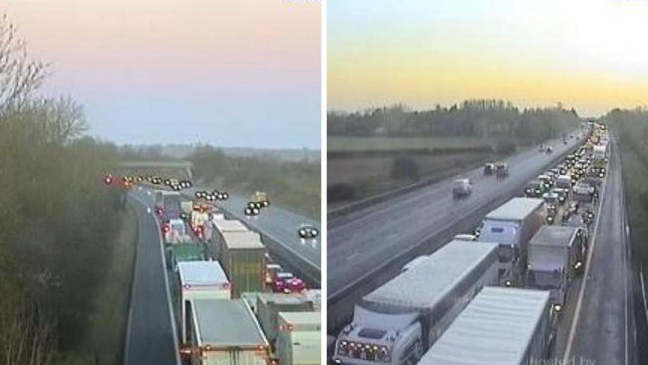 Vehicle fire on the M4 causes tailbacks as emergency services close motorway