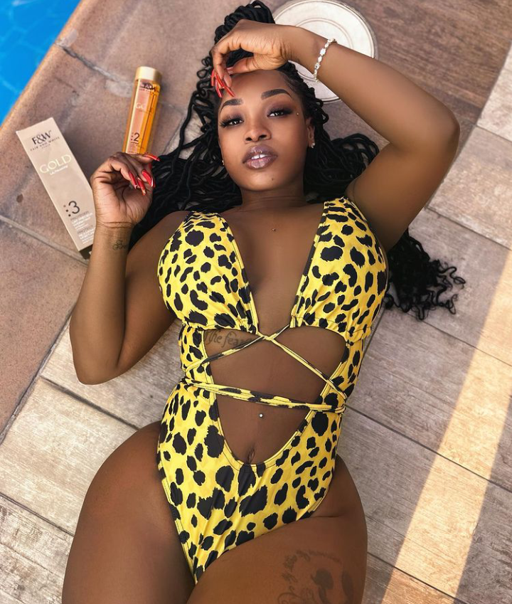 Jackie B shares photos of her Bikini outing with her son
