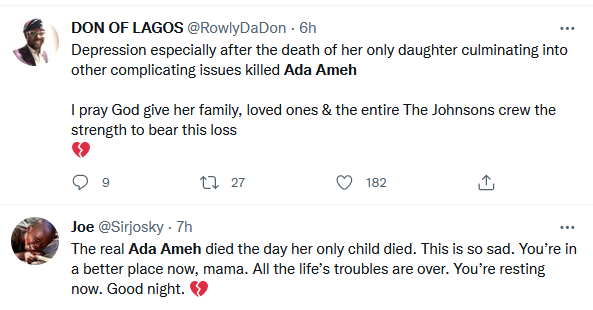 Nigerians express shock over news of Nollywood actress, Ada Ameh