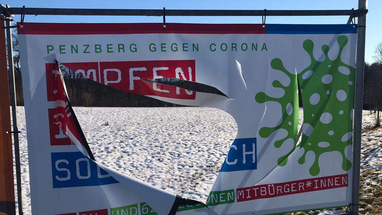 Penzberg: Initiative wirbt für Corona-Impfung und beklagt Vandalismus