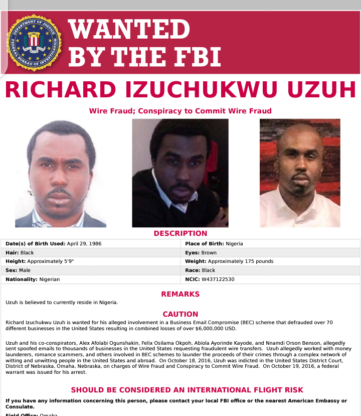 See 3 Igbos and 3 Yorubas Just Declared World's Most Wanted by FBI ...