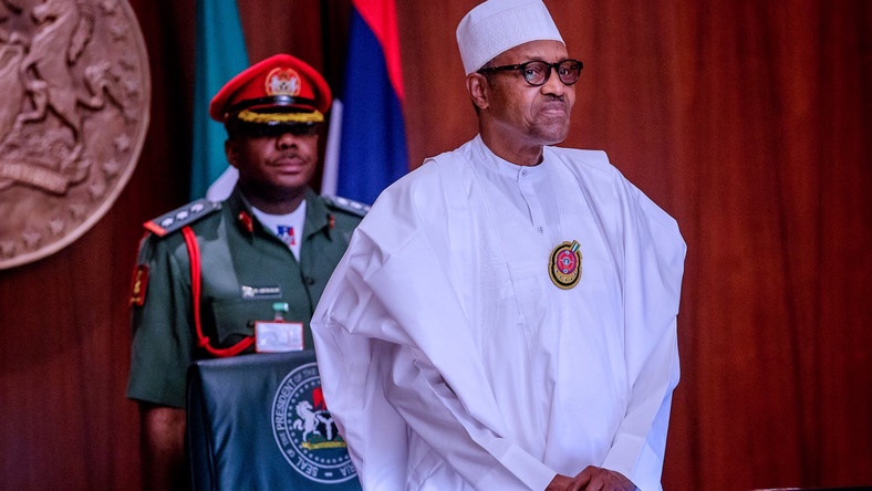 President Muhammadu Buhari before a FEC meeting. [Twitter/@NGRPresident]