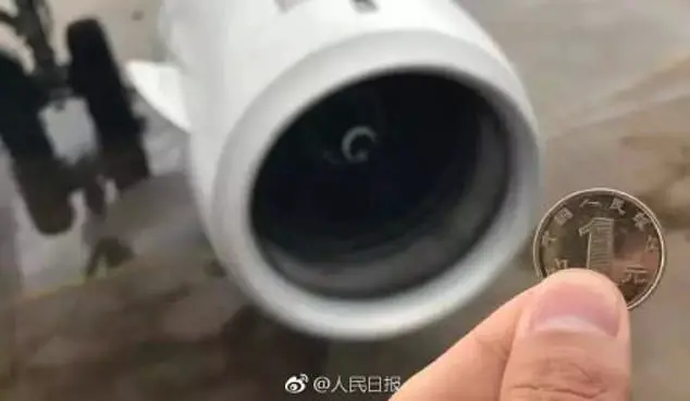 The 28-year-old man, named Lu Chao, admitted to throwing two 1 yuan coins at a Lucky Air passenger jet after they were found by ground staff near the left engine of the plane last year
