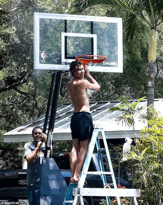 Close quarters: The Canadian singer is currently quarantining with Camila and family at their Miami home