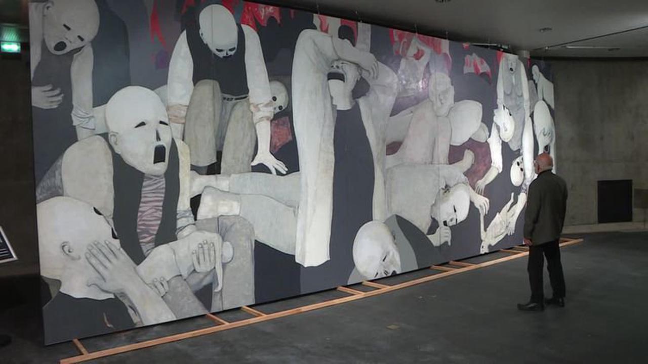 "Oradour", la fresque monumentale de Gabriel Godard dévoilée au public au Centre de la Mémoire d'Oradour-sur-Glane