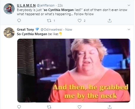 #SoCynthiaMorganLied is trending on Twitter after Jude Okoye released copies of their contract which revealed they had a 50-50 sharing formula